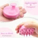 Silicone Scalp Massager Brush - Gentle Shampoo & Shower Comb for Dandruff Removal, Manual Head Scrubber for Wet/Dry Hair Care