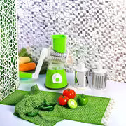 Manual 3‑In‑1 Vegetable Cutter & Drum Grater | Round Slicer | Multifunctional Kitchen Gadget