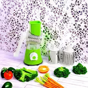 Manual 3‑In‑1 Vegetable Cutter & Drum Grater | Round Slicer | Multifunctional Kitchen Gadget