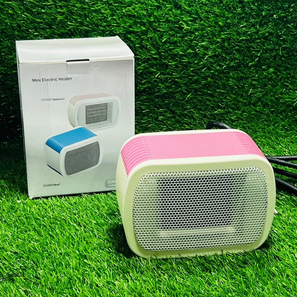 Ultra-Silent Portable 500W PTC Electric Mini Heater Fast Heating Brushless Motor 220V Home Desktop Table Heater UK US EU Plug