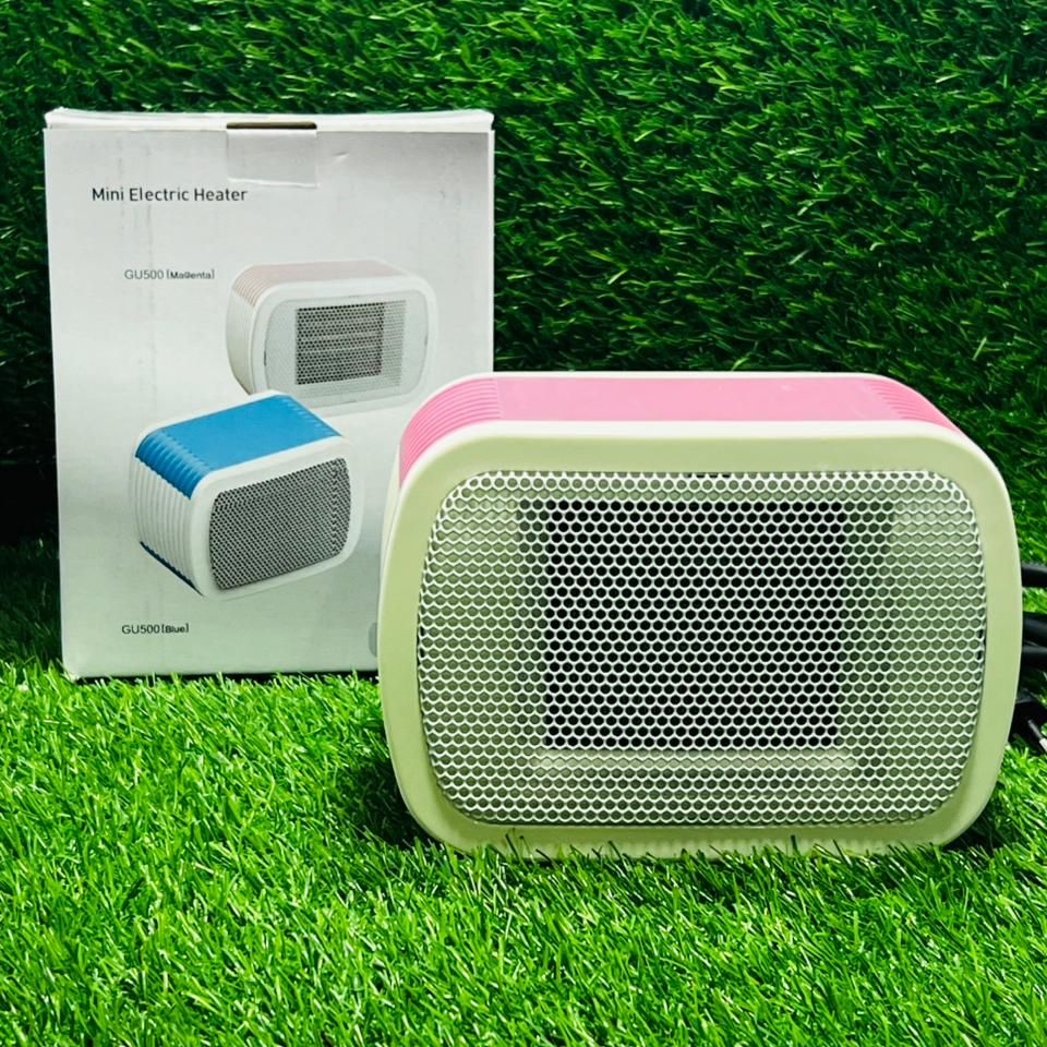 Ultra-Silent Portable 500W PTC Electric Mini Heater Fast Heating Brushless Motor 220V Home Desktop Table Heater UK US EU Plug