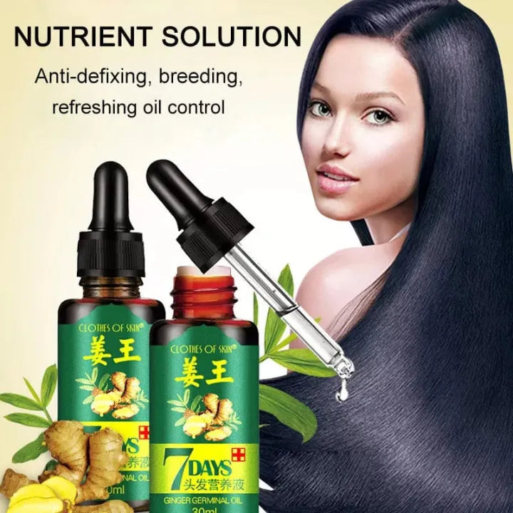 7 Days Hair Growth Germinal Serum Oil Natural Hair Treatment Effective Fast Growth Hair Care 30ML