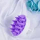 Silicone Scalp Massager Brush - Gentle Shampoo & Shower Comb for Dandruff Removal, Manual Head Scrubber for Wet/Dry Hair Care